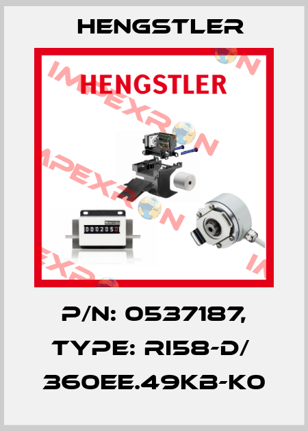 p/n: 0537187, Type: RI58-D/  360EE.49KB-K0 Hengstler