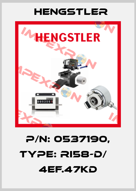 p/n: 0537190, Type: RI58-D/    4EF.47KD Hengstler