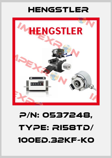 p/n: 0537248, Type: RI58TD/ 100ED.32KF-K0 Hengstler