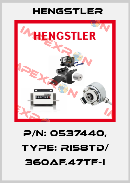p/n: 0537440, Type: RI58TD/ 360AF.47TF-I Hengstler
