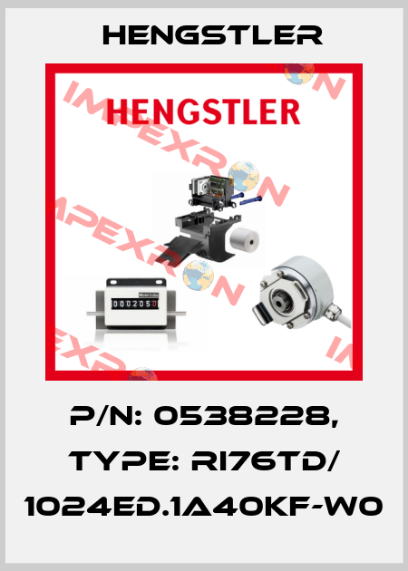 p/n: 0538228, Type: RI76TD/ 1024ED.1A40KF-W0 Hengstler