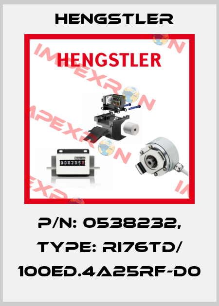 p/n: 0538232, Type: RI76TD/ 100ED.4A25RF-D0 Hengstler