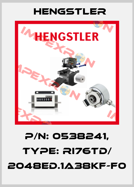 p/n: 0538241, Type: RI76TD/ 2048ED.1A38KF-F0 Hengstler