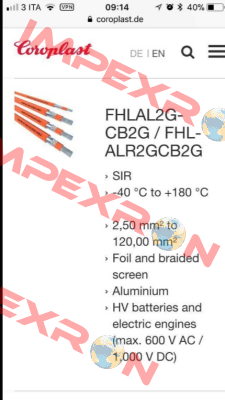 FHLAL2G-CB2G/FHL-ALR2GCB2G  35 mm2  Coroplast