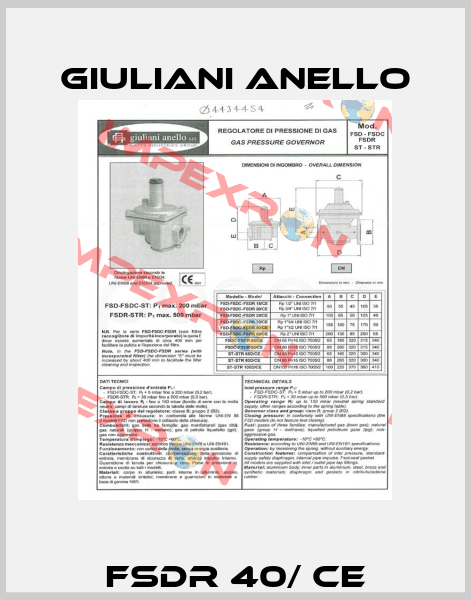 FSDR 40/ CE Giuliani Anello