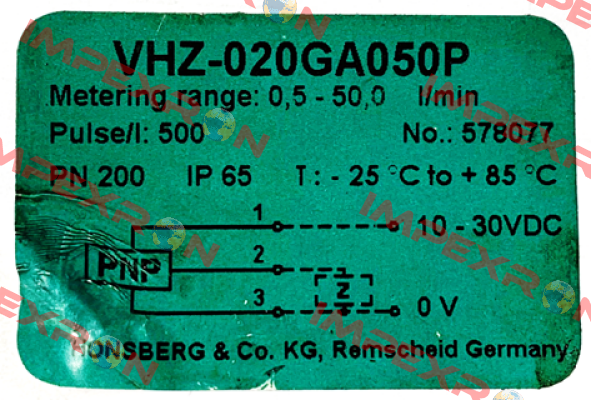 VHZ-020GA050P Honsberg