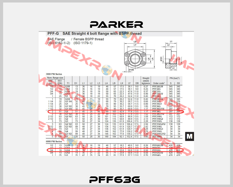 PFF63G  Parker