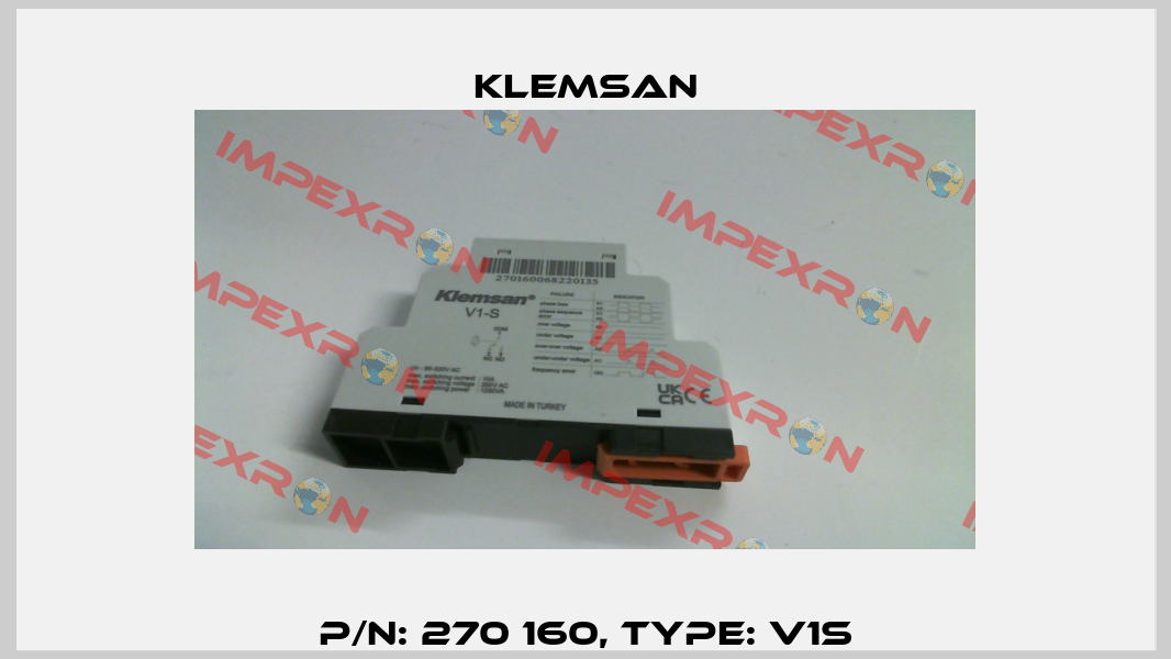 P/N: 270 160, Type: V1S Klemsan