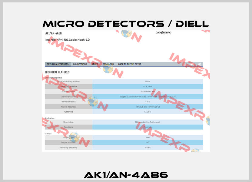 AK1/AN-4A86 Micro Detectors / Diell