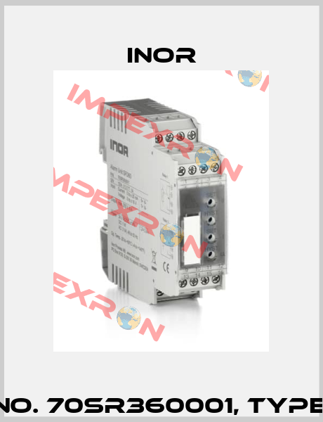 Order No. 70SR360001, Type: SR360 Inor